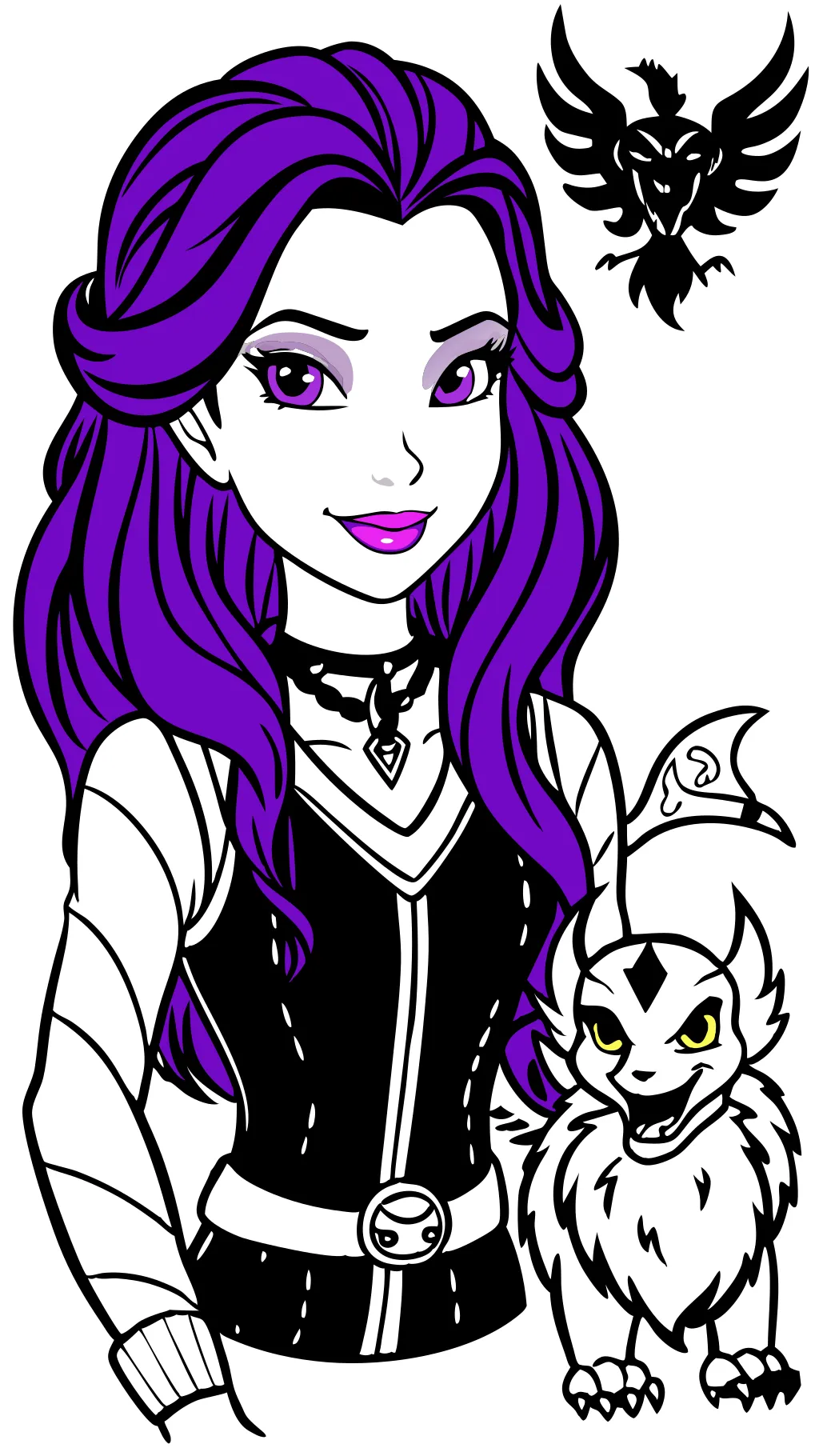 mal from descendants coloring pages